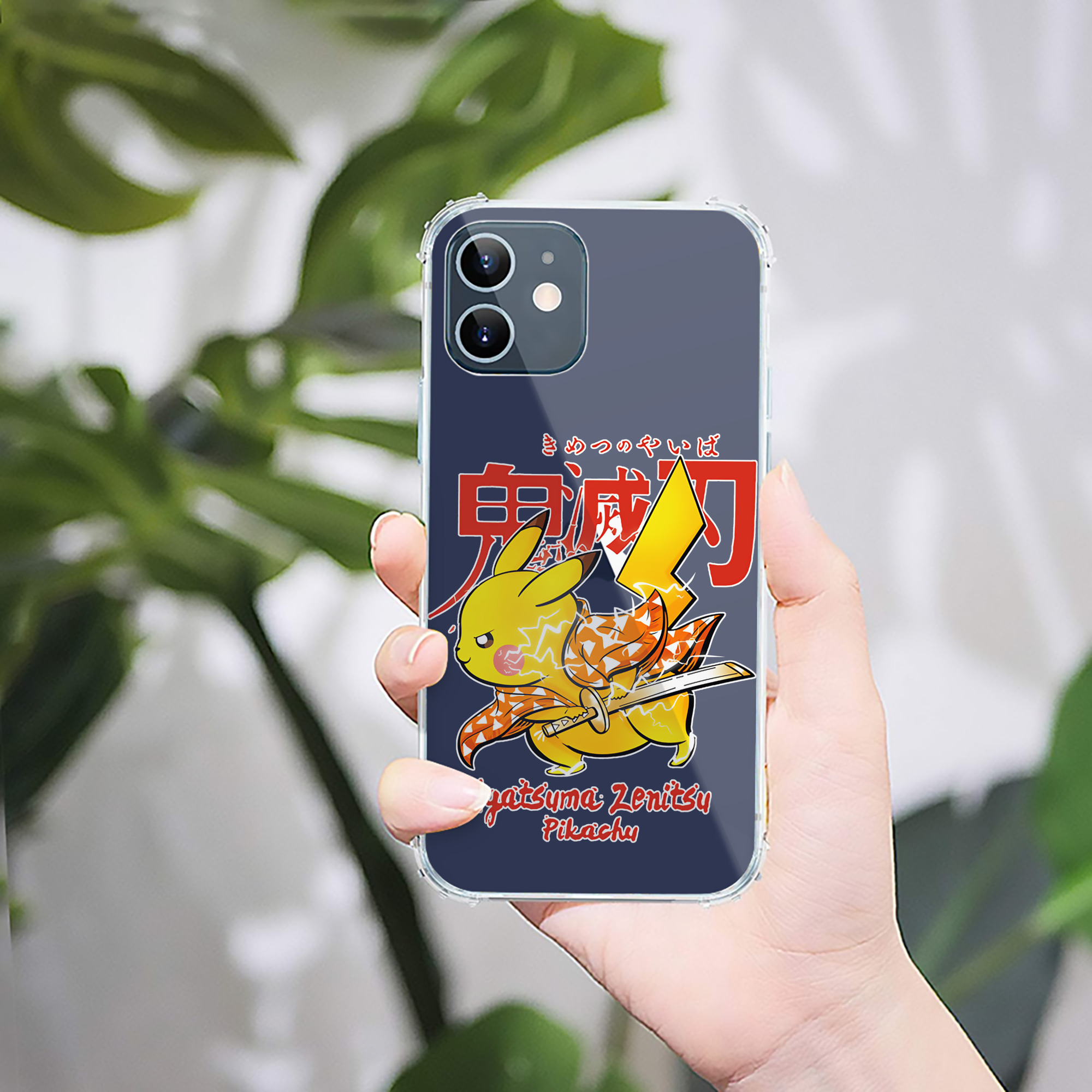 （画像用） 鬼滅の刃（きめつのやいば）我妻 善逸／あがつま ぜんいつ Agatsuma Zenitsu 【iPhone 12シリーズ対応】透明スマホケース（クリアソフトケース）
